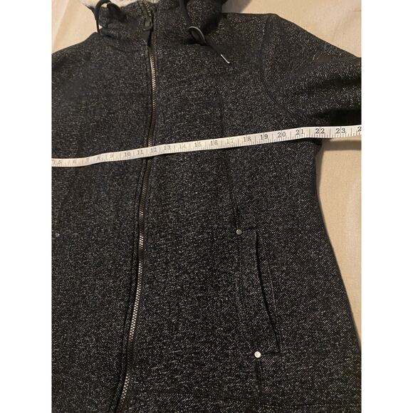 1 Madison Expedition Jacket Womens Large Black/Grey Sherpa Lined Hooded Coat - Picture 11 of 15